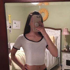 cute white crop top